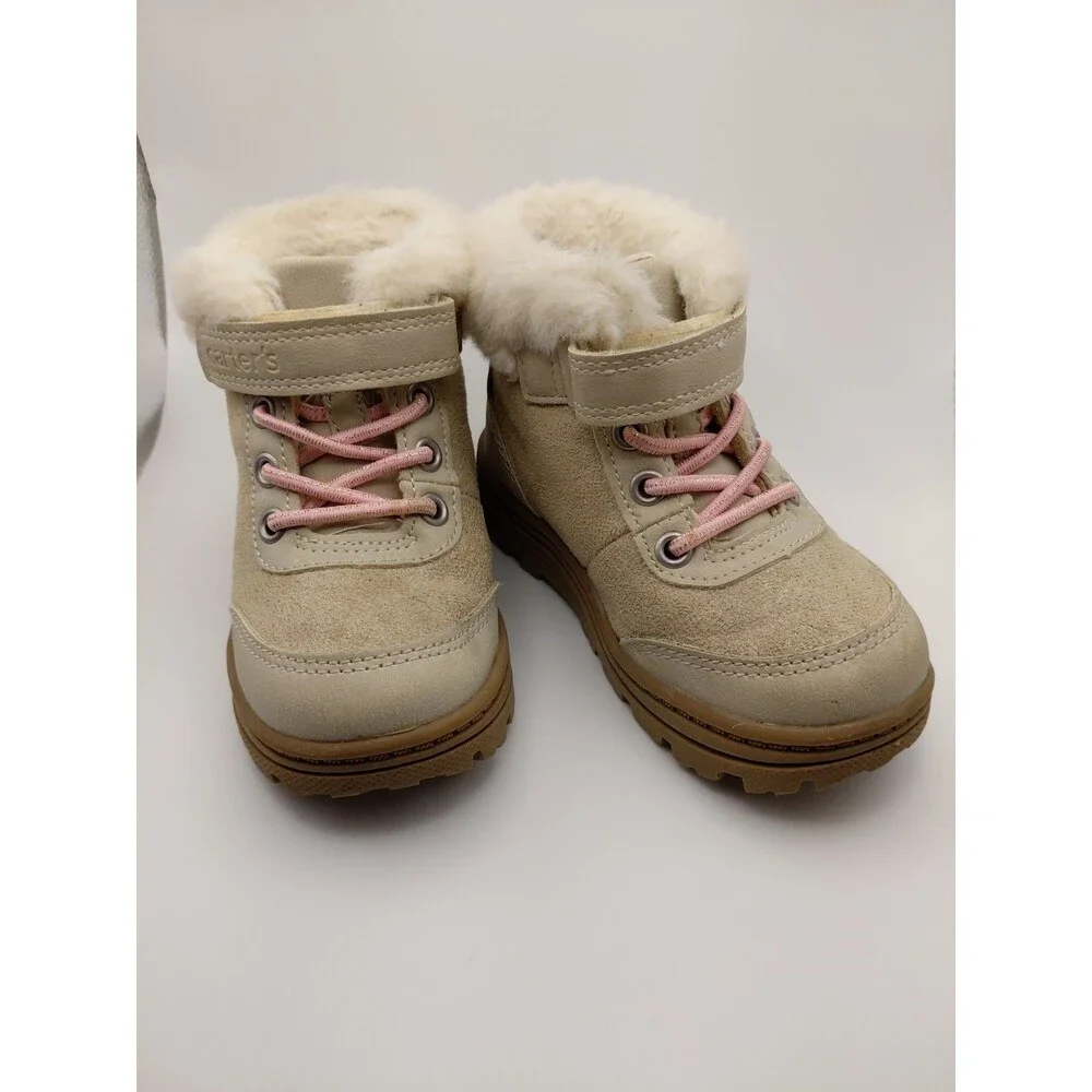 Carters Toddler Girls Sarang Fashion Boots Sneakers Comfy Shoes Gold Pink Size 7